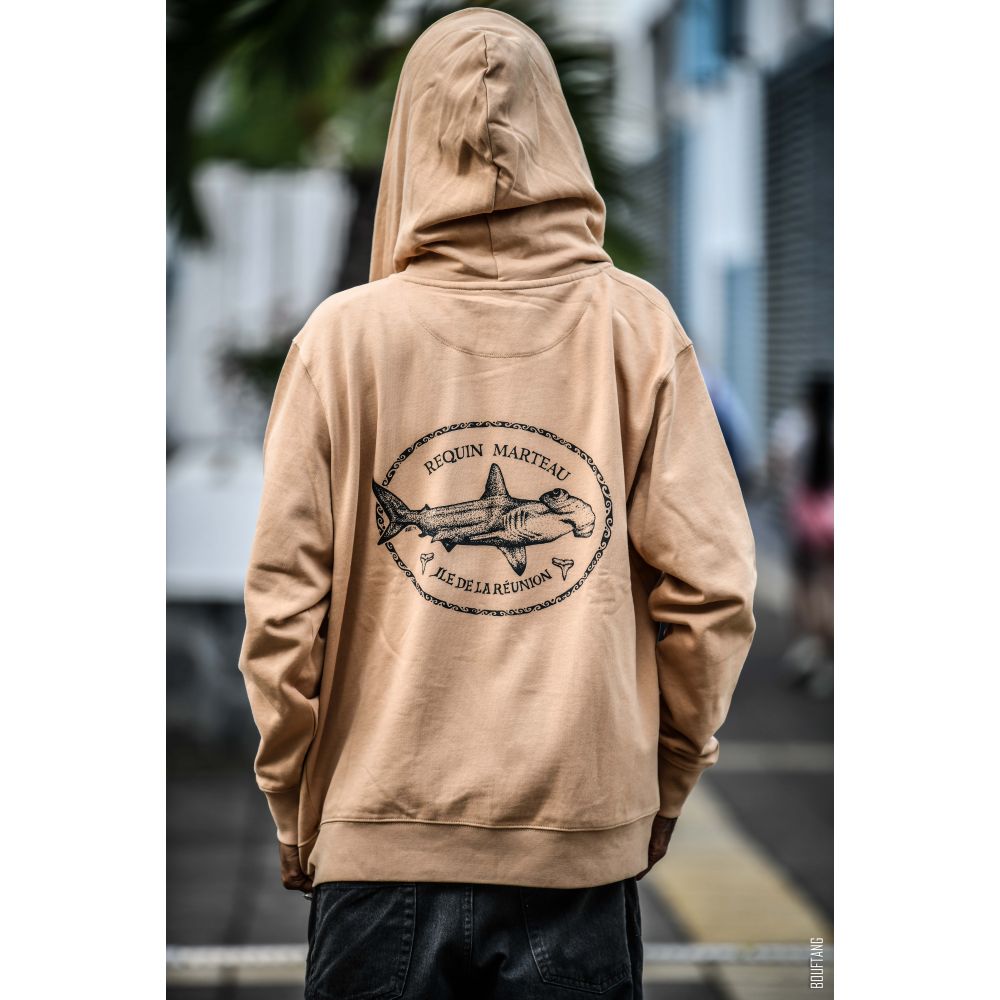 SWEAT ZIP / CULTIVATOR / LATTE / BLACK / REQUIN MARTEAU