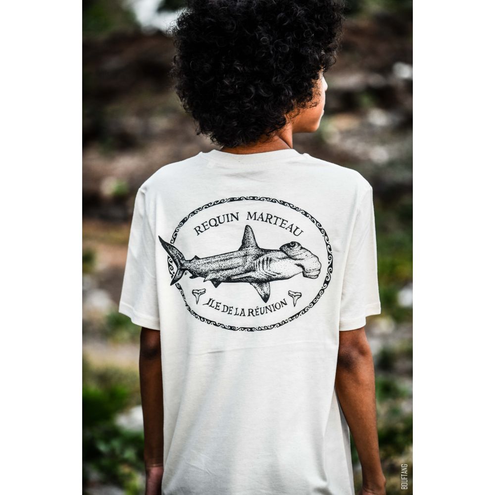 TEE-SHIRT / CREATOR / NATURAL RAW / BLACK / REQUIN MARTEAU