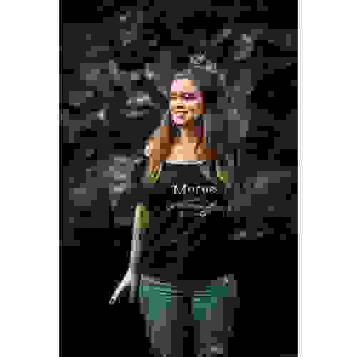 Tee-shirt femme noir argent La Morue