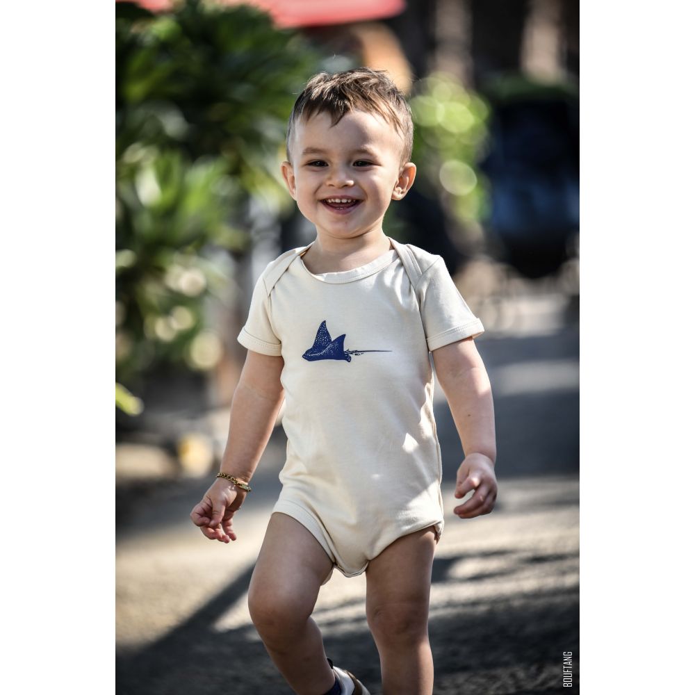 BODY / BABY BODY SUIT / NATURAL RAW / FRENCH NAVY / RAIE
