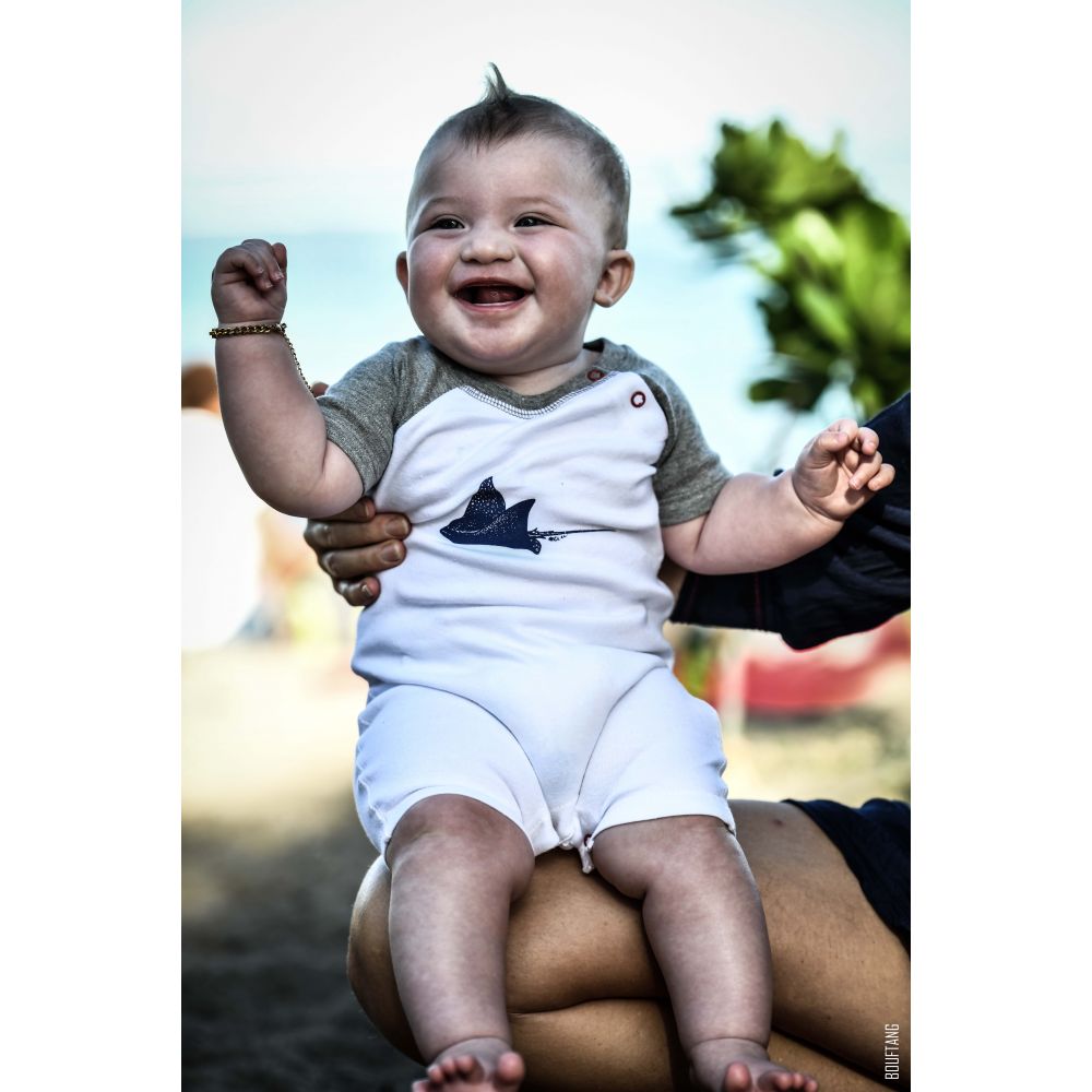 BODY / COMBI BODY BASEBALL / WHITE HEATHER GREY RED / FRENCH NAVY / RAIE