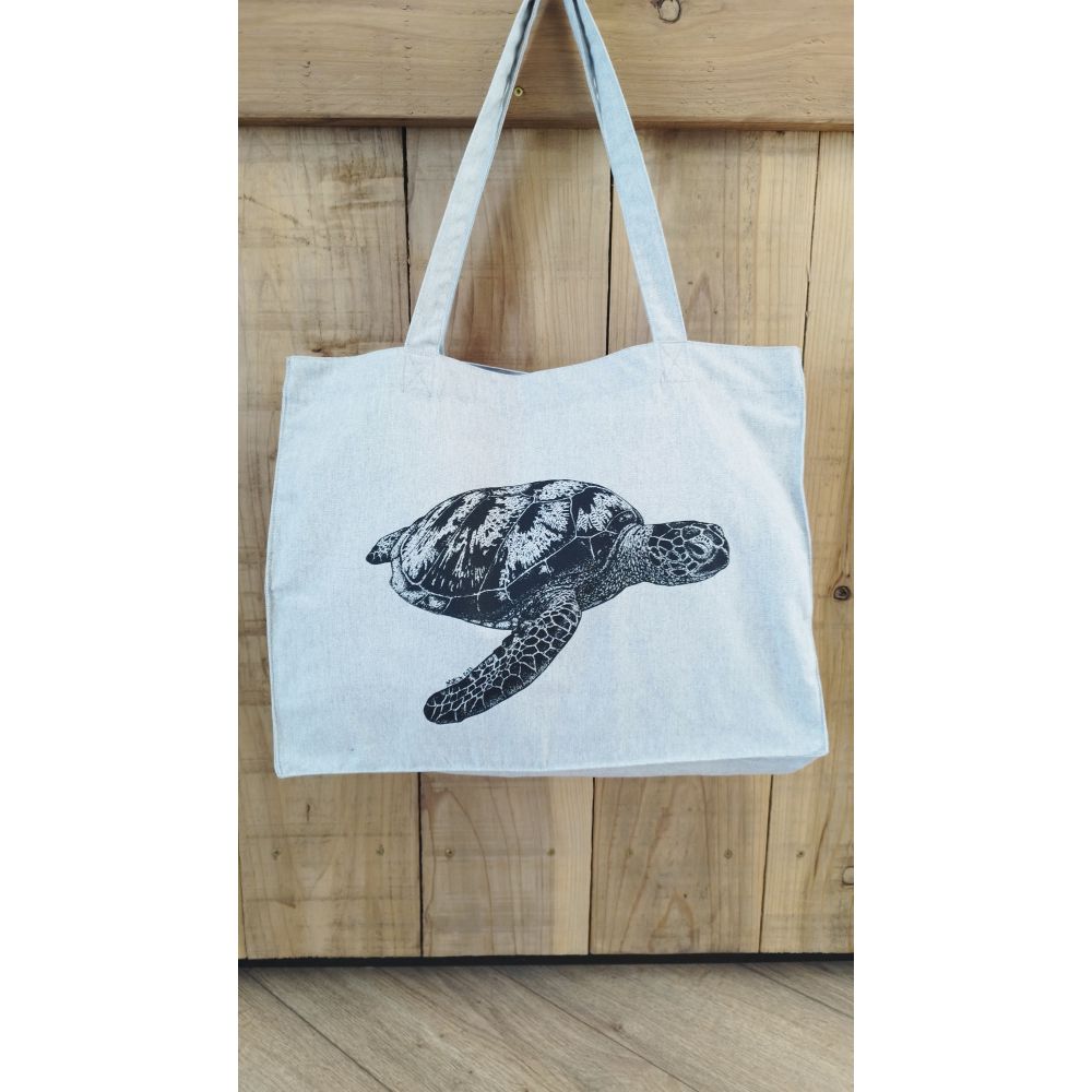 SAC / SHOPPING BAG / BLACK / TORTUE VERTE