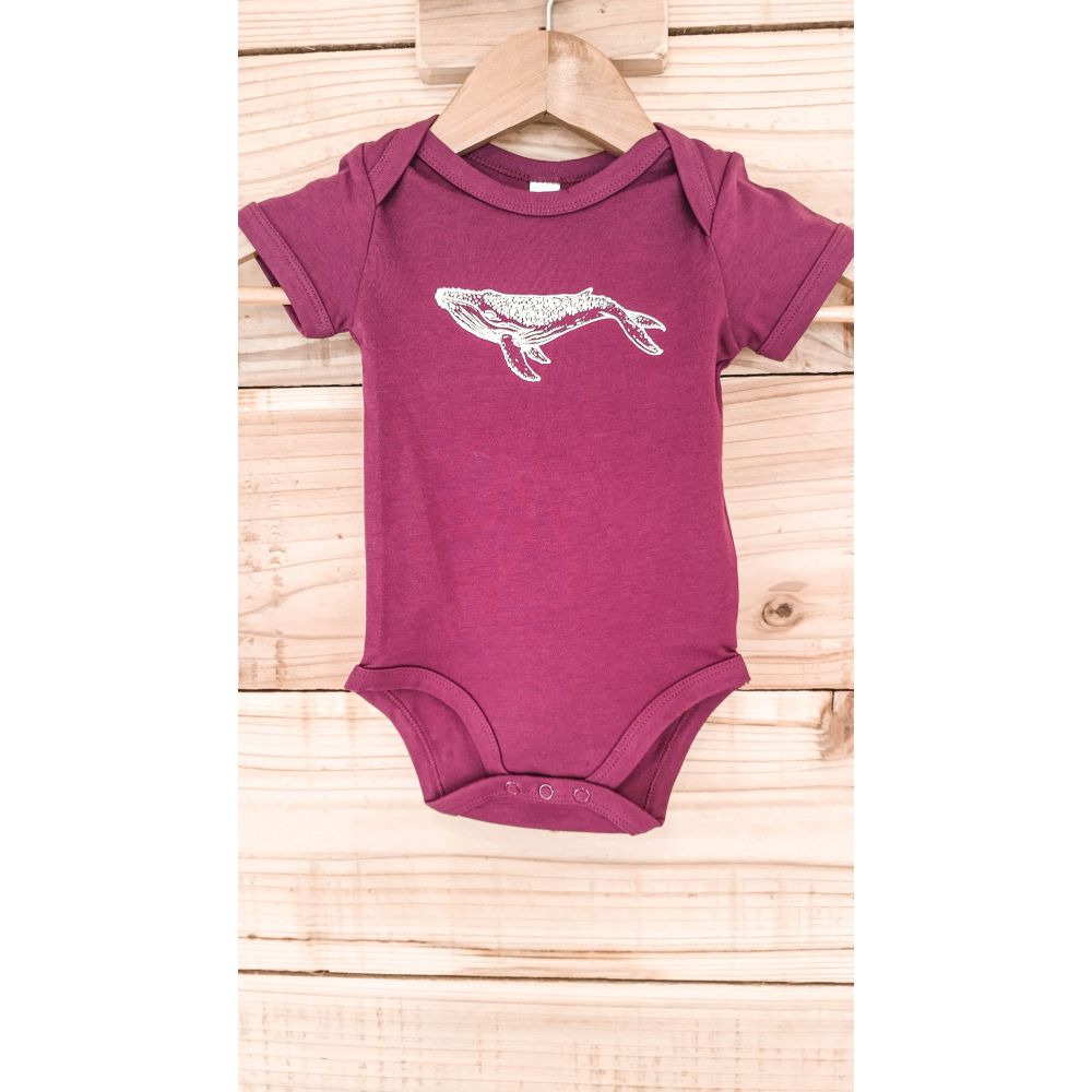 BODY / BABY BODY SUIT / BURGUNDY / WHITE / BALEINE