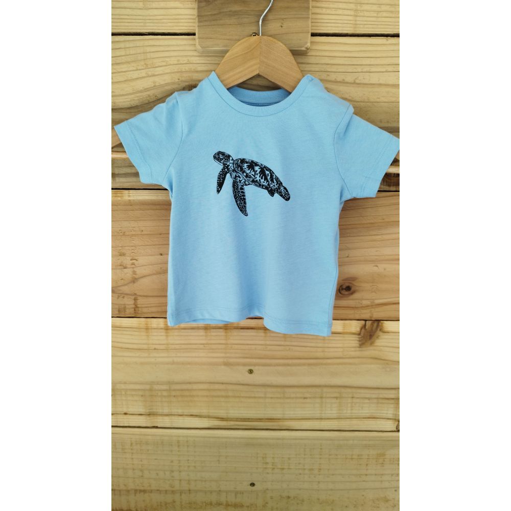 TEE-SHIRT / BABY CREATOR / BLUE SOUL / BLACK / TORTUE SIMPLE