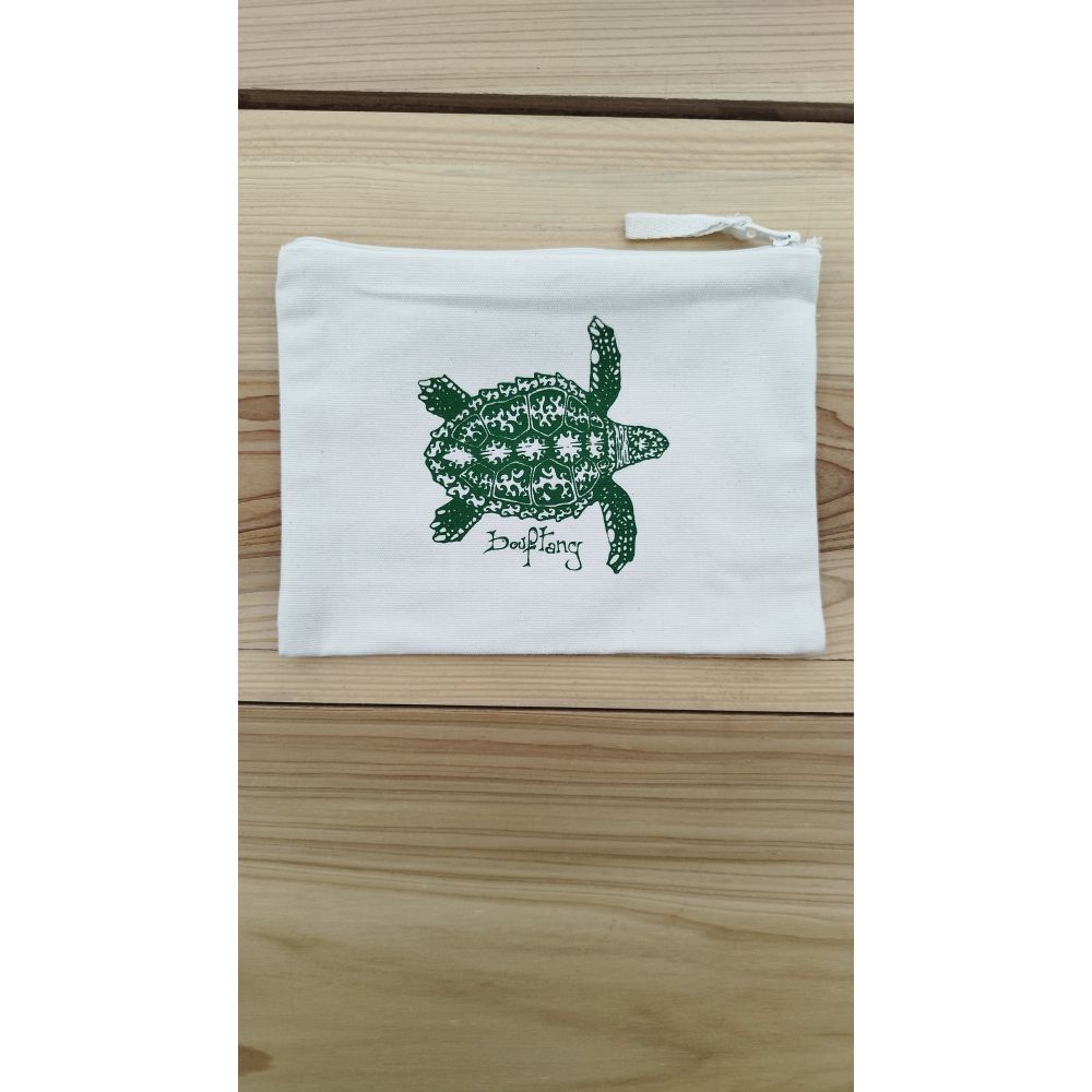 PENCIL CASE / NATURAL / VERT SAPIN / TORTUE CARRET