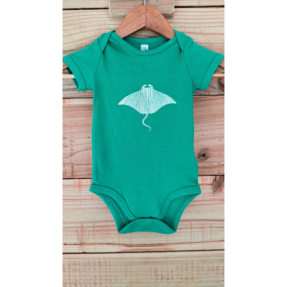 BODY / BABY BODY SUIT / GREEN TREE / WHITE / RAIE MANTA