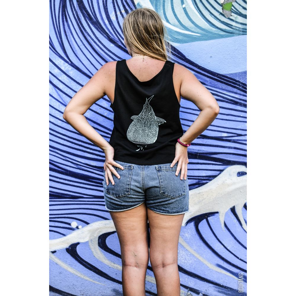 DEBARDEUR / CROP VEST / BLACK / BLUE ICE / REQUIN BALEINE / SHARK