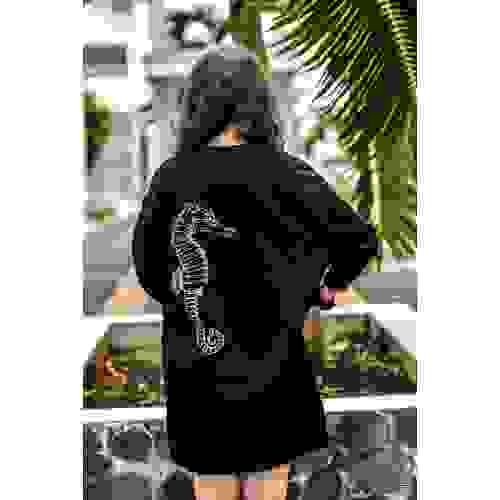 ROBE SWEAT / KICKER / BLACK / WHITE / HIPPOCAMPE