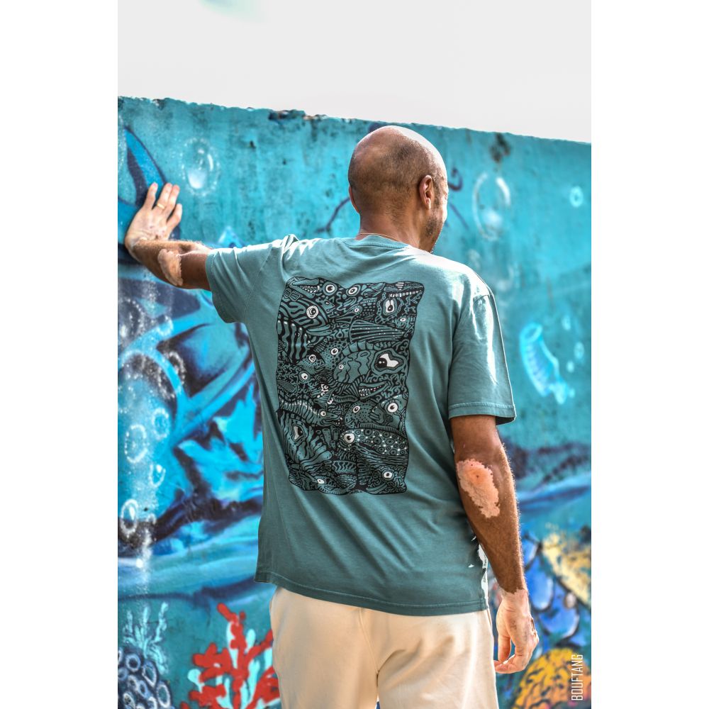 TEE-SHIRT / CREATOR 2.0 / GARMEN DYED HYDRO / 2 COULEURS / AQUARIUM