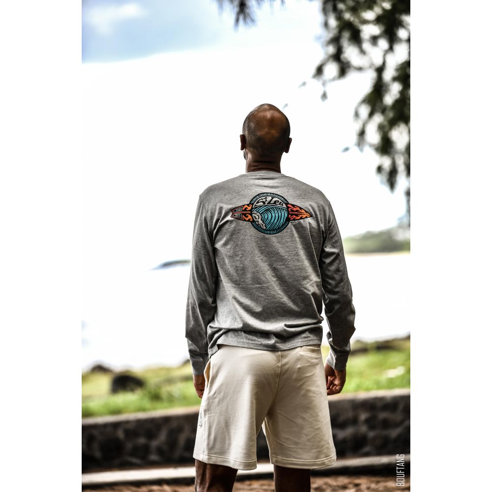 TEE-SHIRT MANCHES LONGUES / SHIFT DRY / HEATHER GREY / NOIR + DEGRADE / SAINT LEU