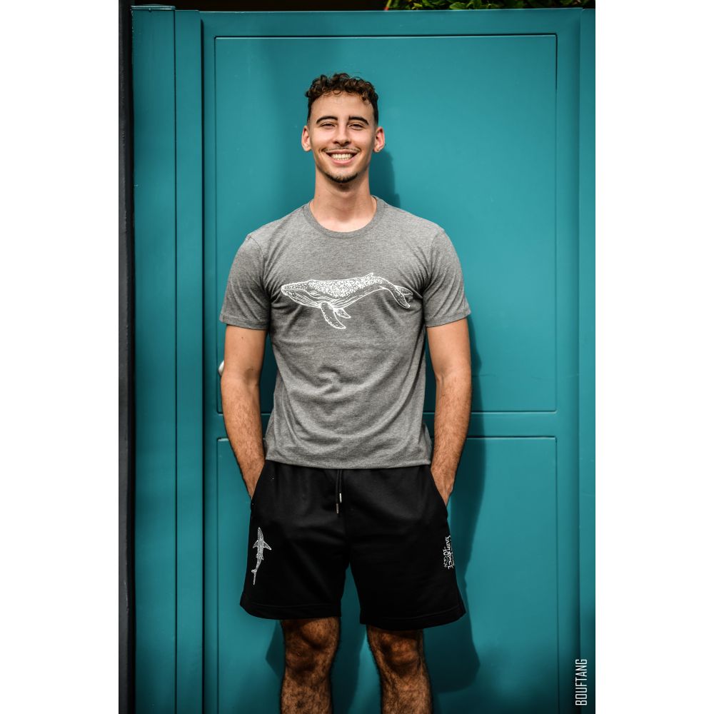 TEE-SHIRT / CREATOR / MID HEATHER GREY / WHITE / BALEINE / GLOBICE