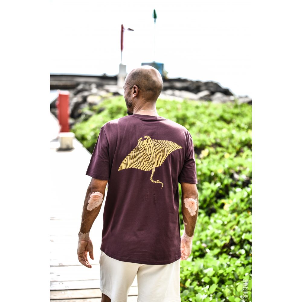 TEE-SHIRT / CREATOR 2.0 / RED BROWN / OCHRE  / RAIE MANTA