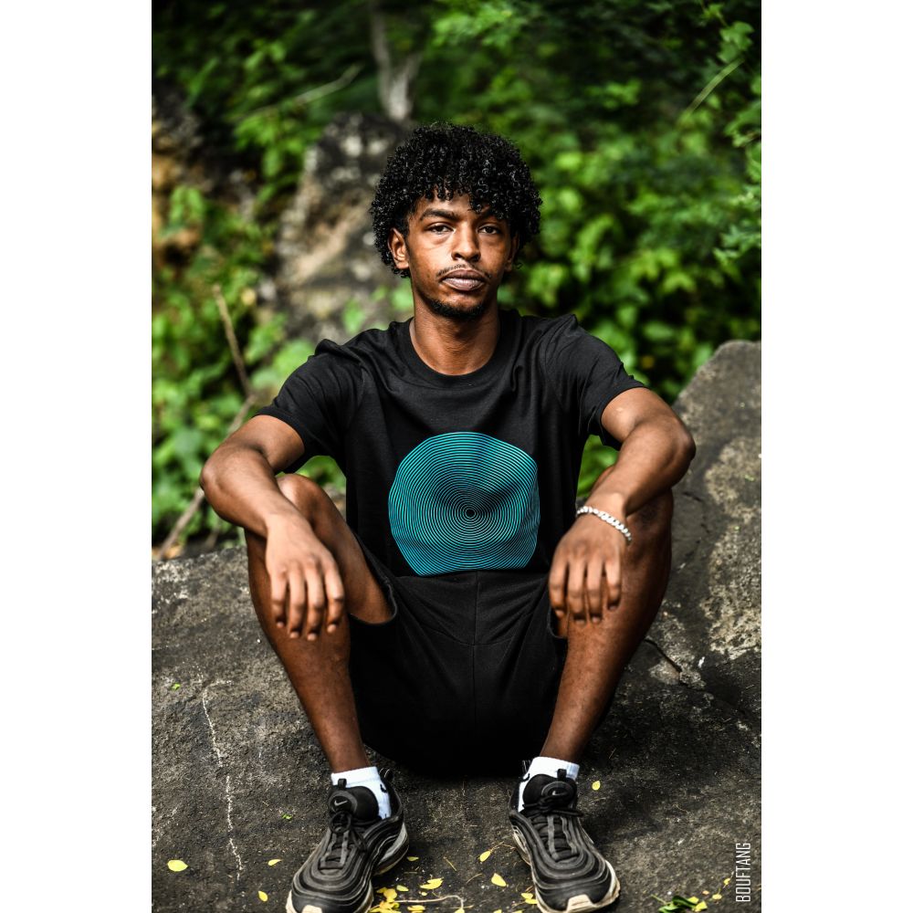 TEE-SHIRT / CRAFTER / BLACK / TURQUOISE / VINYL
