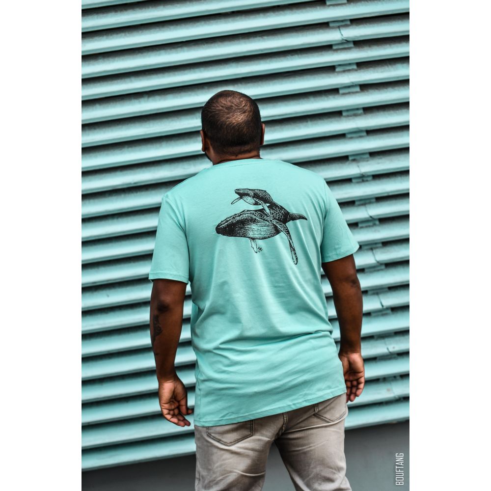 TEE-SHIRT / CRAFTER / TEAL MONSTERA / BLACK / BALEINE2 / GLOBICE